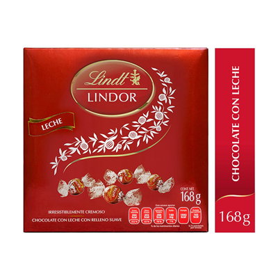 LINDOR LECHE CAJA 168G / PIEZA / 168G/ 7502247683099<input type='hidden' value='0' name='currpag_0'>