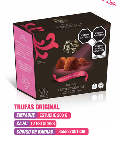TRUFFETTES DE FRANCE ORIGINAL 200G / PIEZA <input type='hidden' value='0' name='currpag_0'>