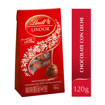 BOLSA LINDOR LECHE 120 G / PIEZA/ 9542041434 / <input type='hidden' value='0' name='currpag_0'>