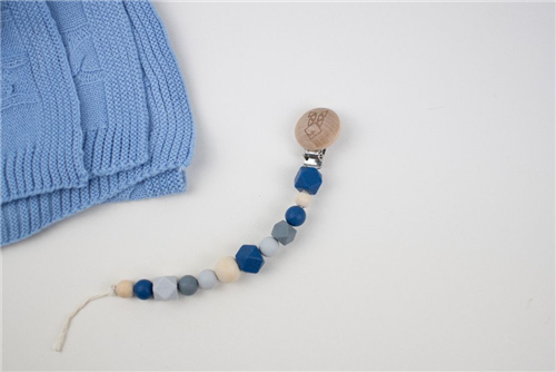 clip silicon hexagono azul marino