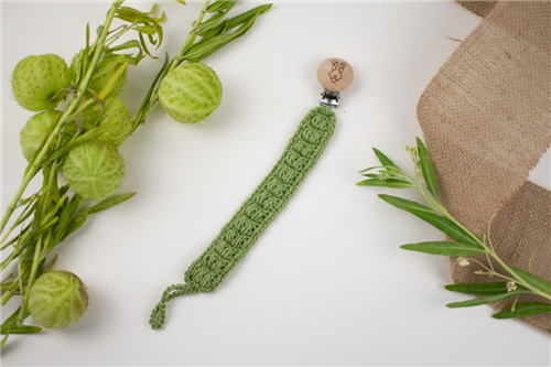 clip crochet verde musgo