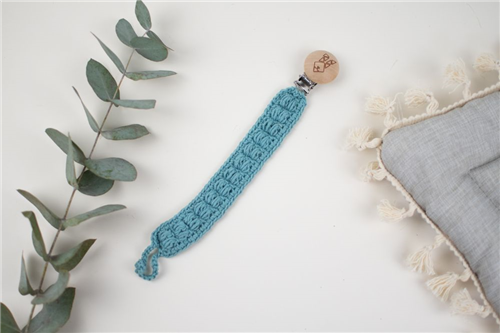 clip crochet teal