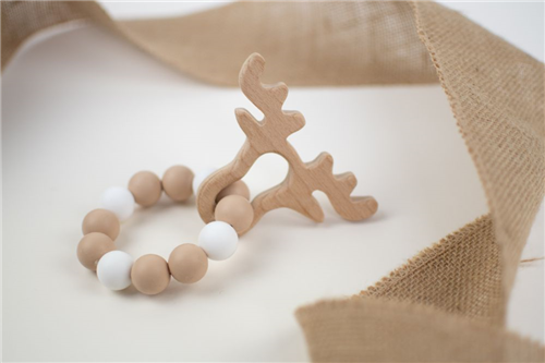 loop silicon beige con blanco