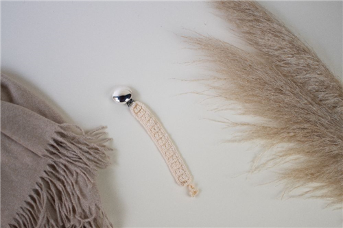 crochet hueso para clip plata