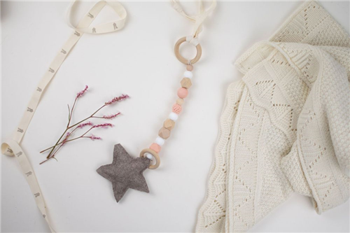 colgante estrella lana