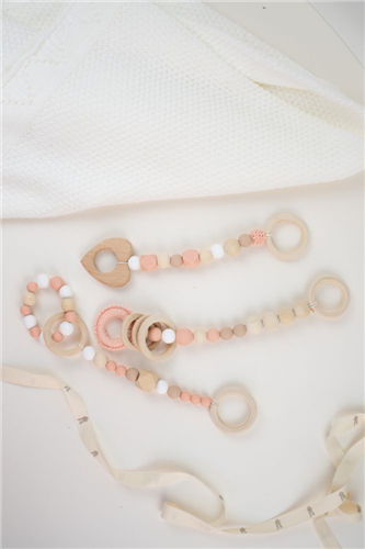 set de 3 colgantes rosa ardilla