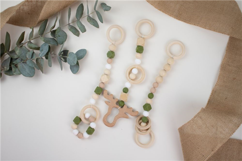 set de 3 colgantes verde militar alse