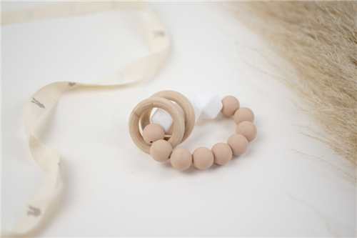 loop silicon beige hexagonos blanco