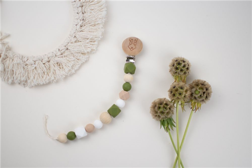 clip silicon hexagono verde militar