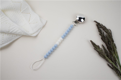 clip plata silicon azul