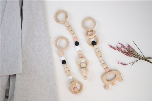 set de 3 colgantes rosa elefante