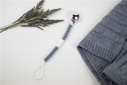 clip plata silicon gris