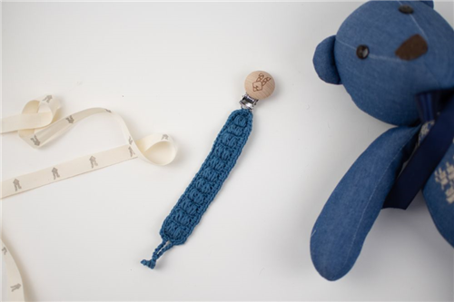 clip crochet azul acero