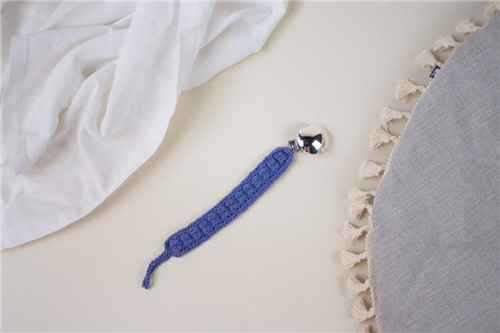 crochet azul plumbago para clip plata