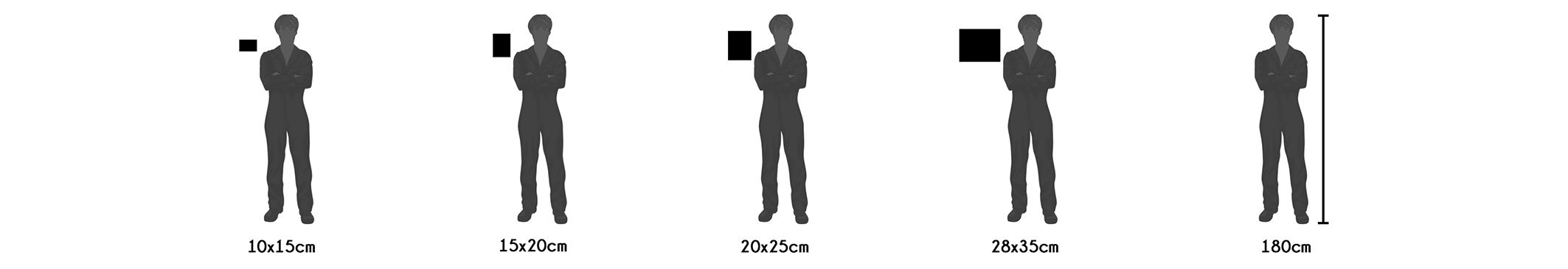 Cuadro comparativo de tamaños de impresión