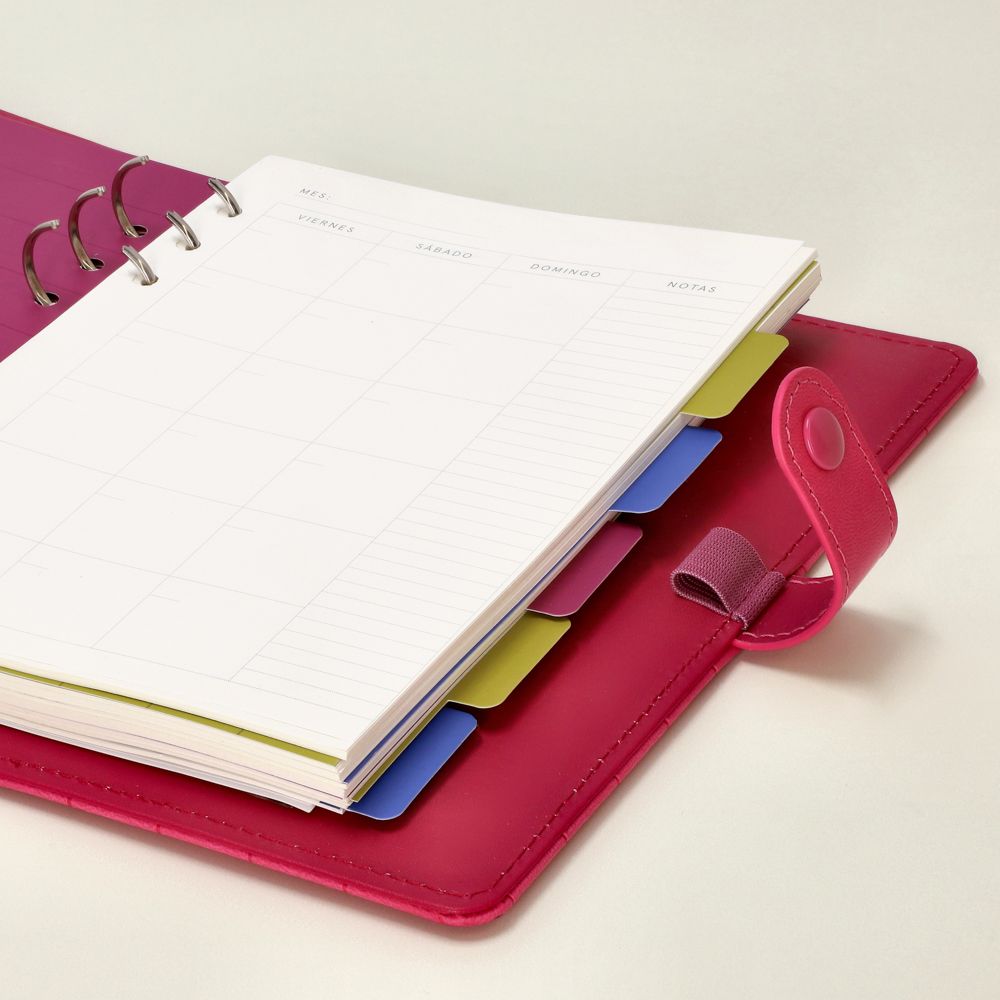 Archivador planificador A5 con tapa dura