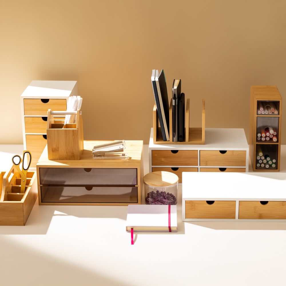 Organizador para libros de bambú