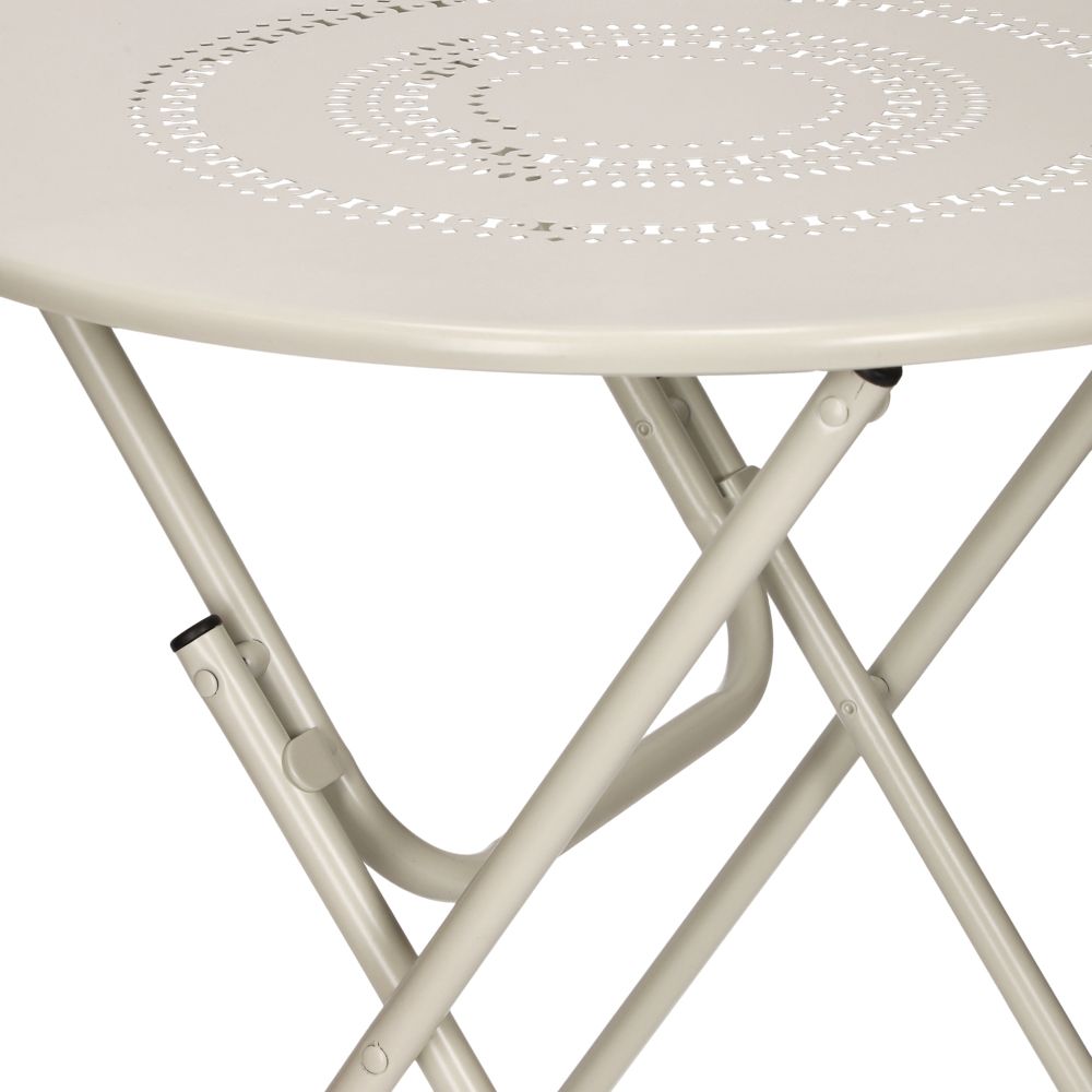 Set de mesa y 2 sillas de metal plegable