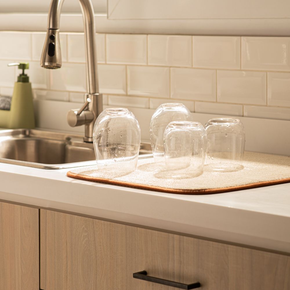 Paño tapete seca vasos con textura 38x50 cm