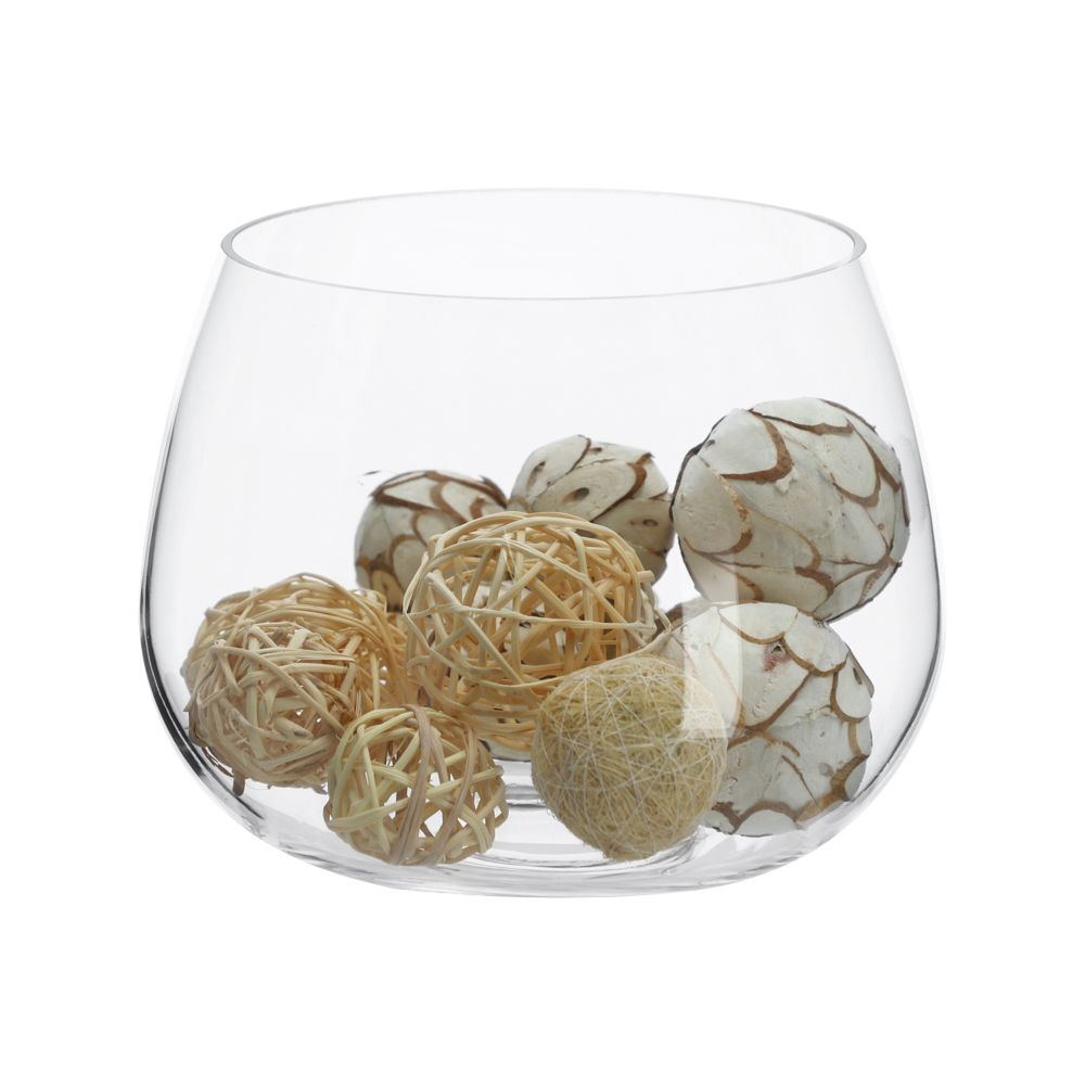 Florero Vidrio Transparente para Flores 19x17 cm