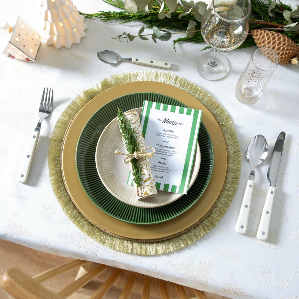 Individual redondo tejido navideño diámetro 38 cm