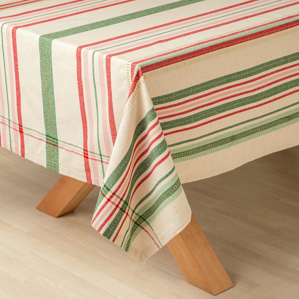 Mantel de navidad algodón y lino 150x210 cm
