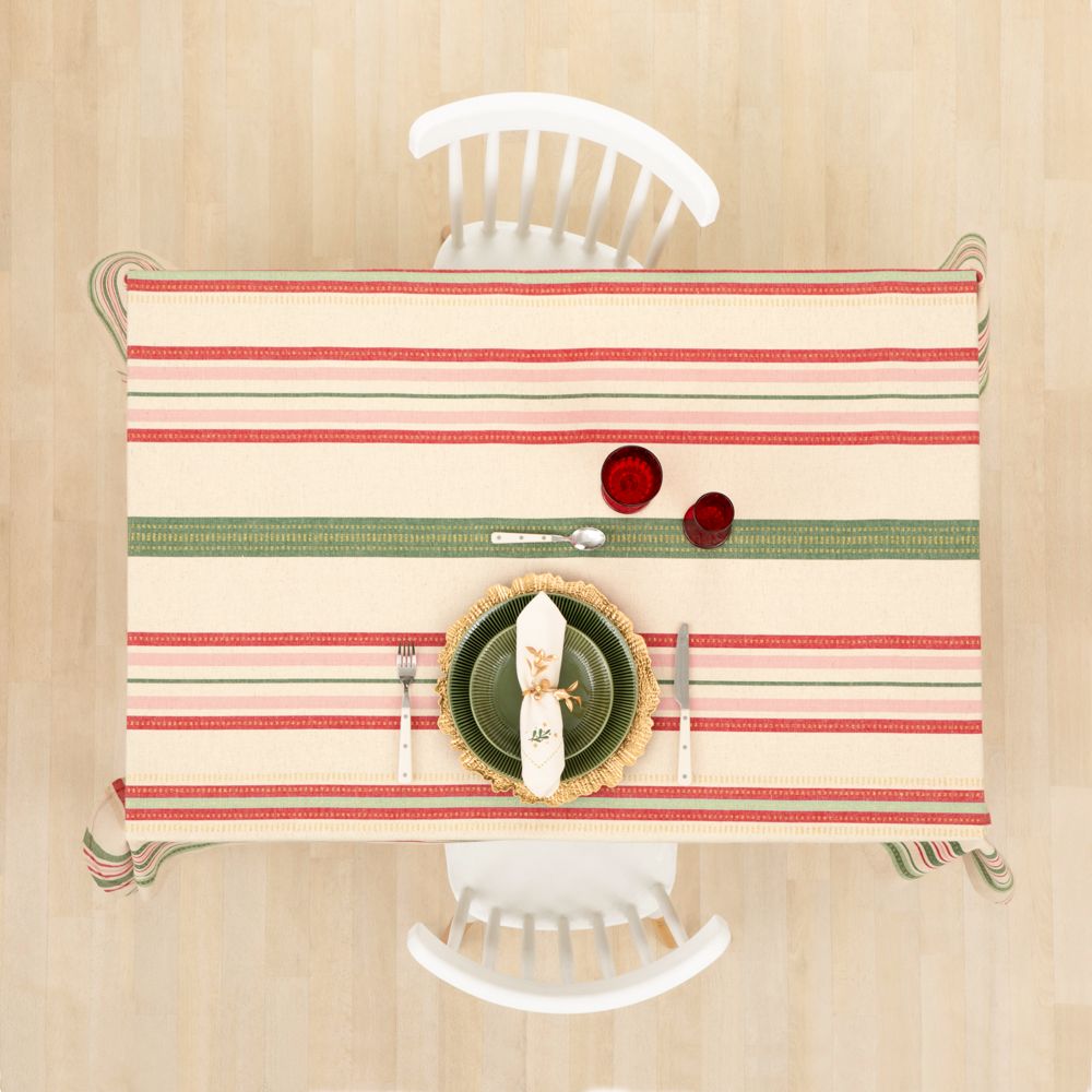 Mantel de navidad algodón y lino 150x210 cm