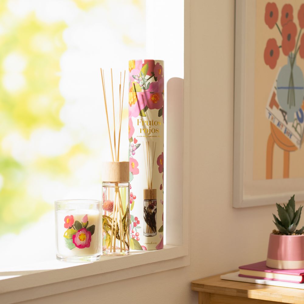 Vela de vidrio aroma frutos rojos 198 g