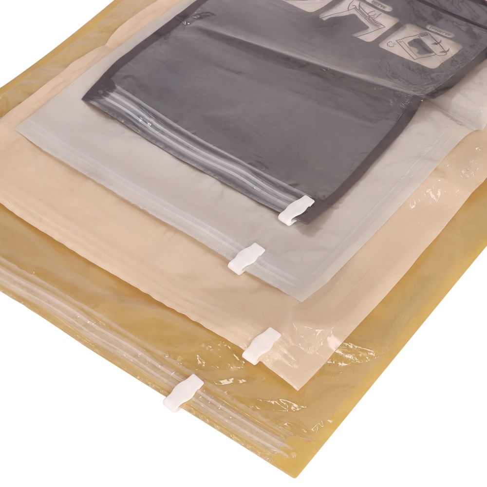 Set 4 bolsas reductoras de espacio para viaje