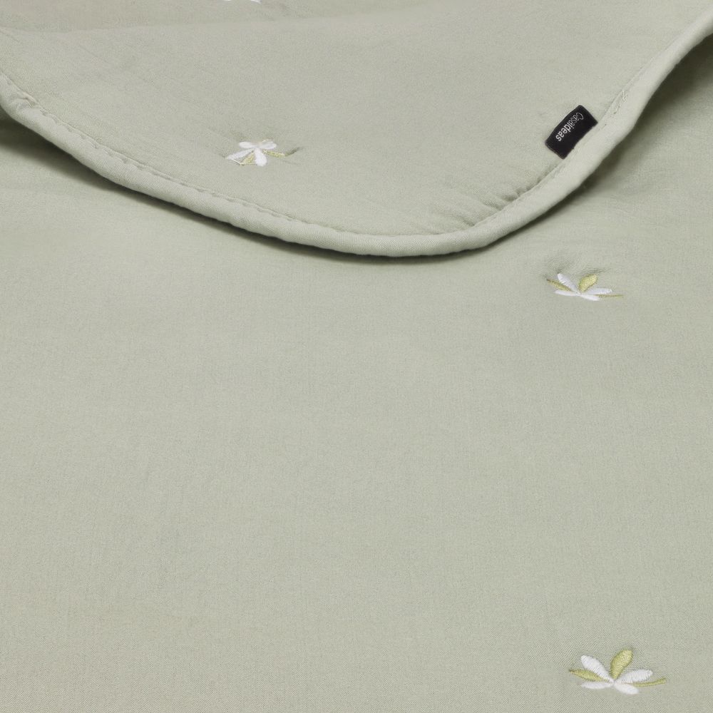 Colcha bordado de microfibra Individual