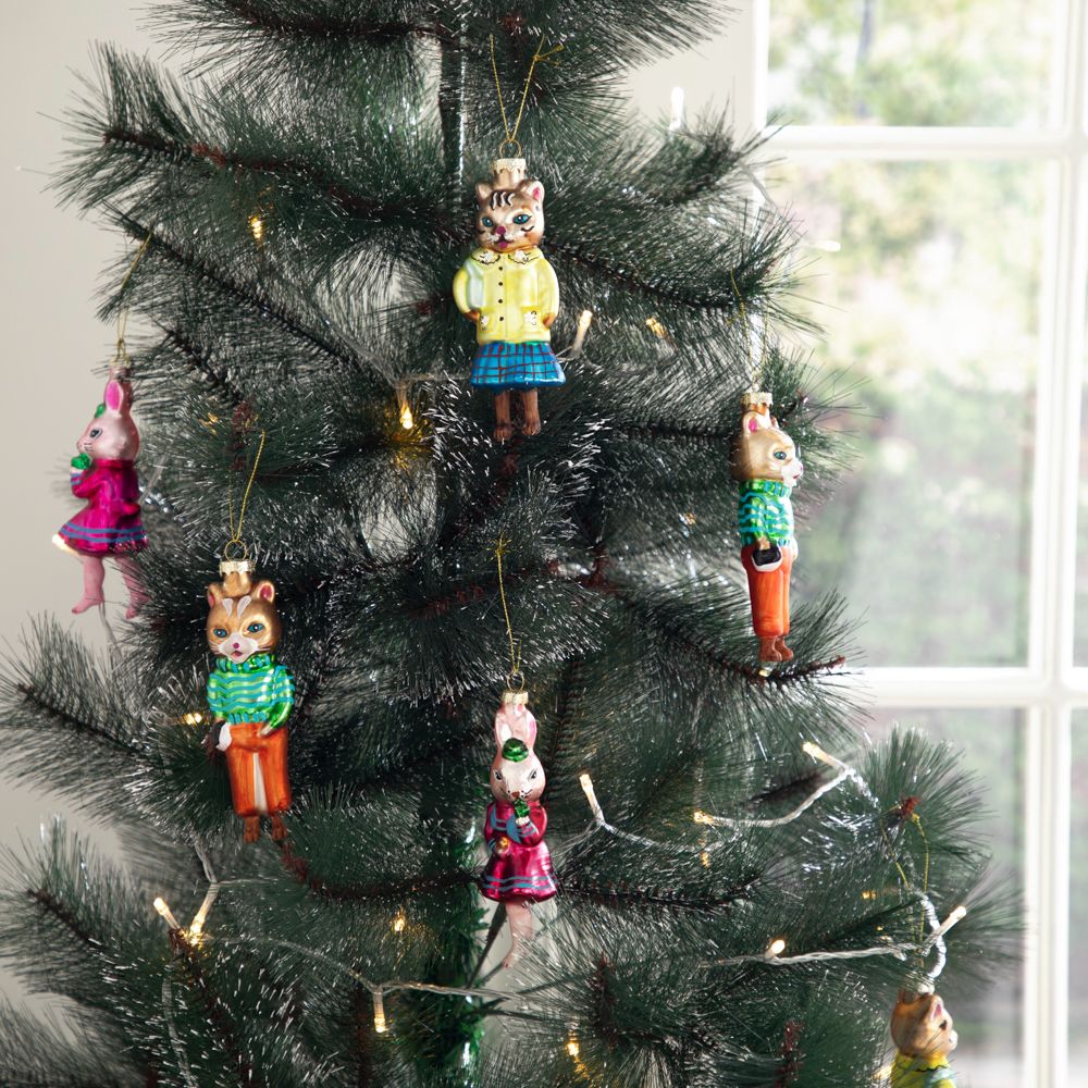 Adorno para árbol navideño de vidrio