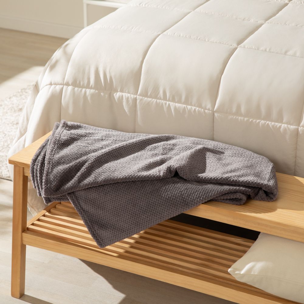 Frazada de polar coral con textura 125x150 cm