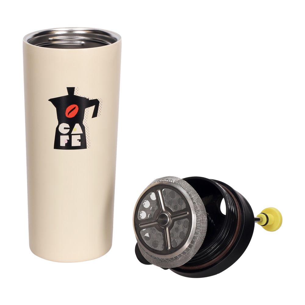 Vaso térmico con prensa de café 500 ml