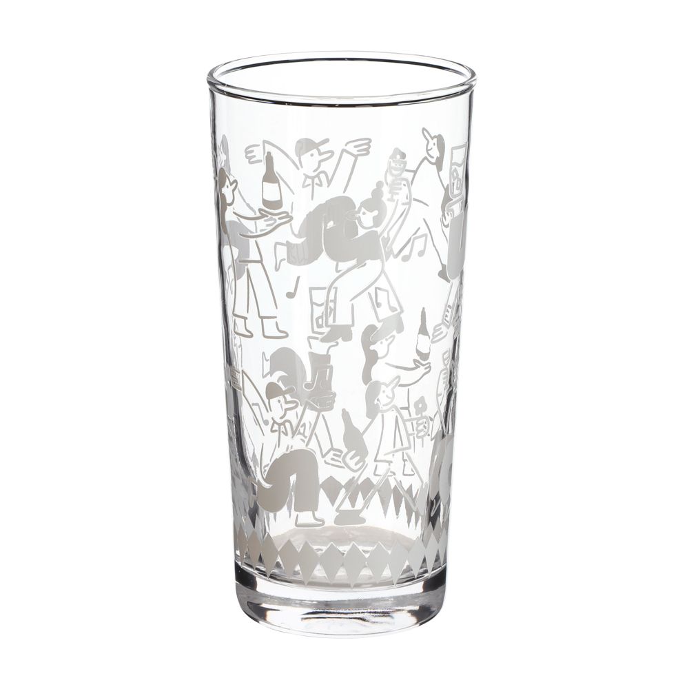 Set 4 vasos de vidrio con diseño 425 ml