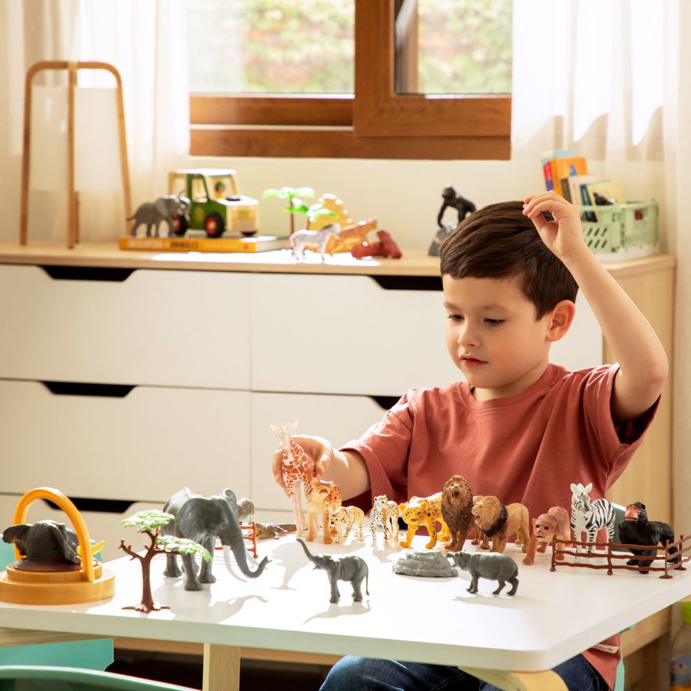 Balde de juguetes “Animales salvajes” 12 piezas