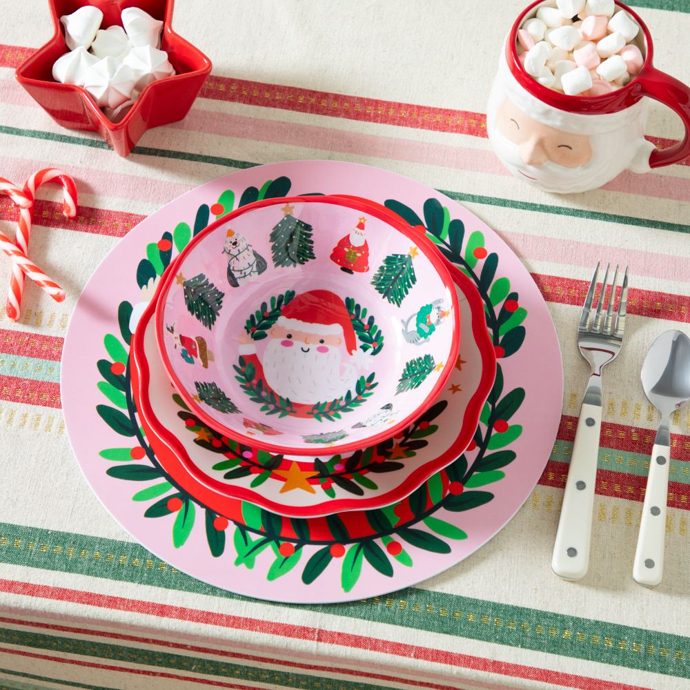 Bowl de melamina con diseño navideño 17x5 cm