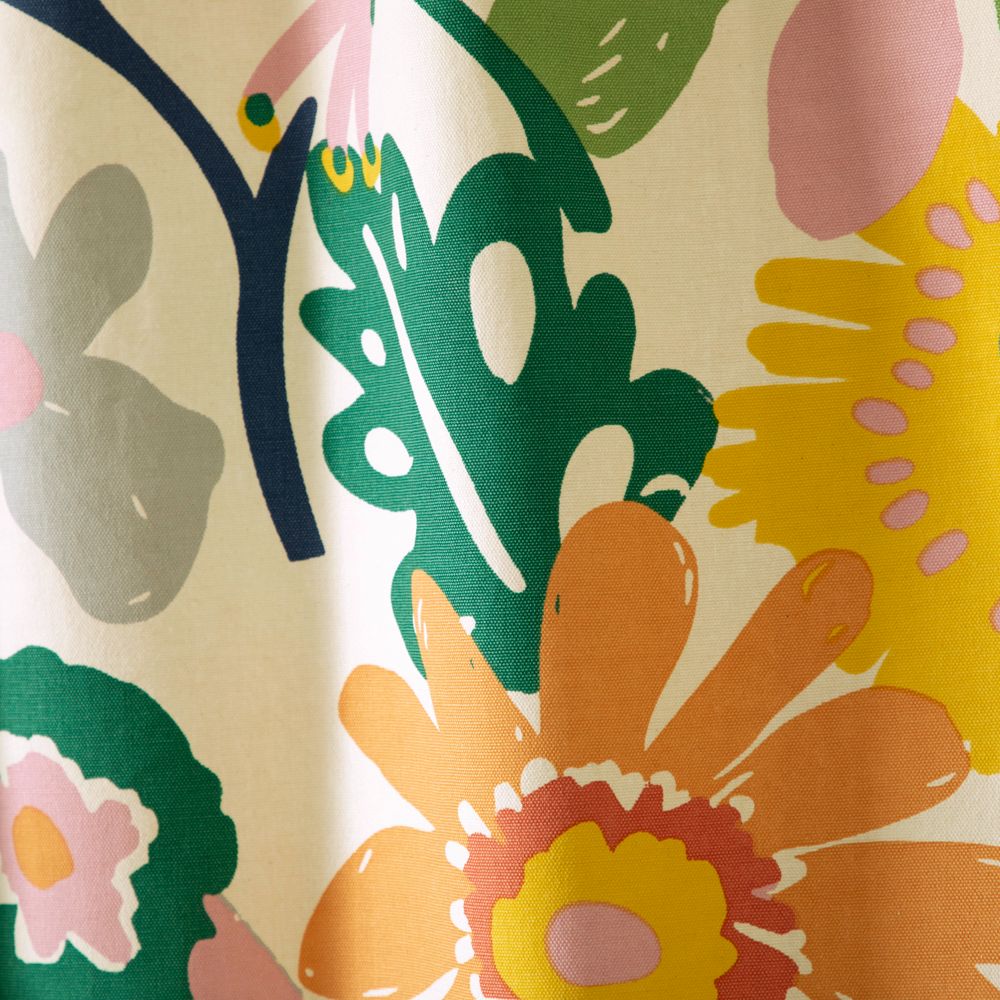 Cortina de baño algodón estampado 180x190 cm