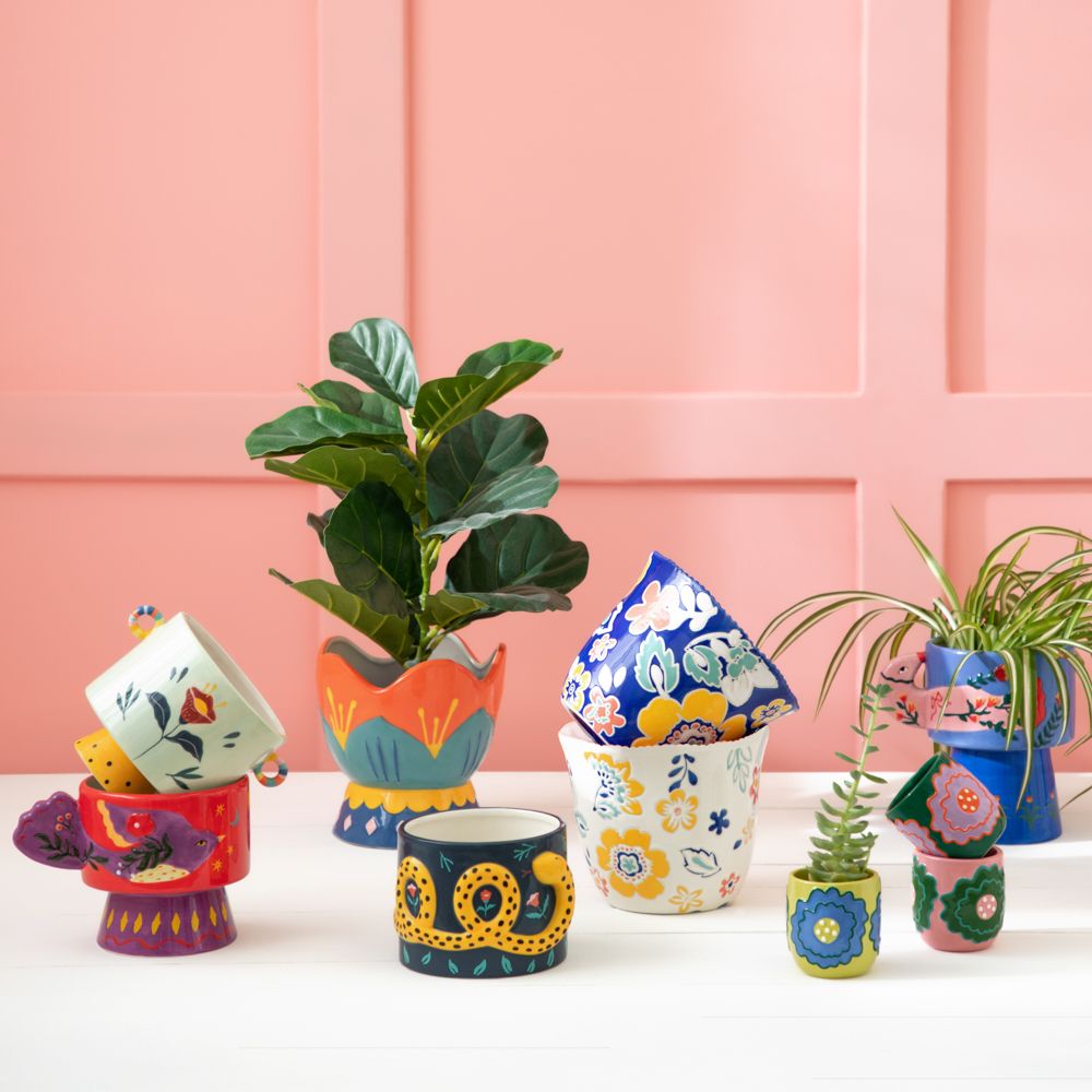 Maceta de cerámica pequeña 8.2x9 cm