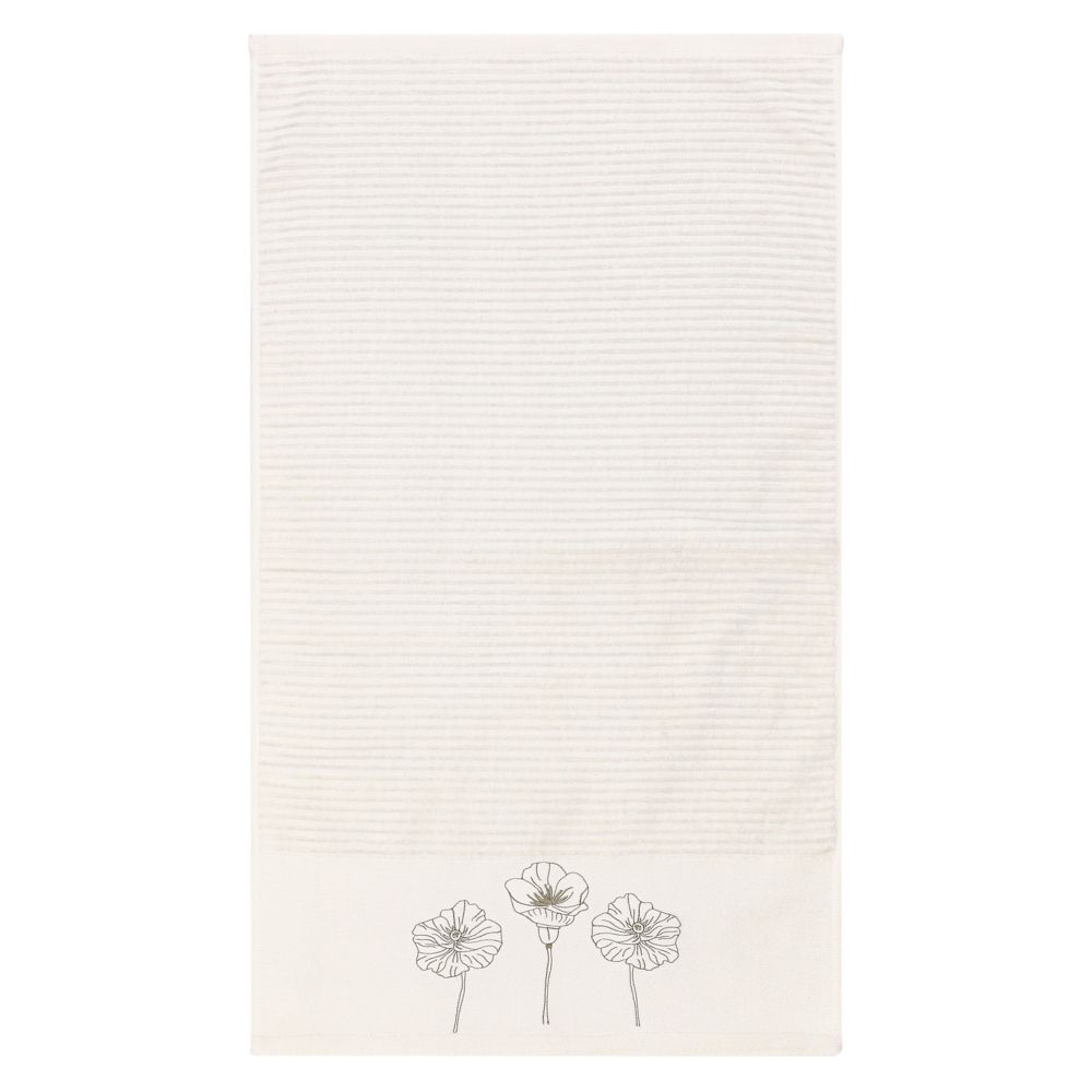 Toalla de mano con detalles bordados 40x70 cm