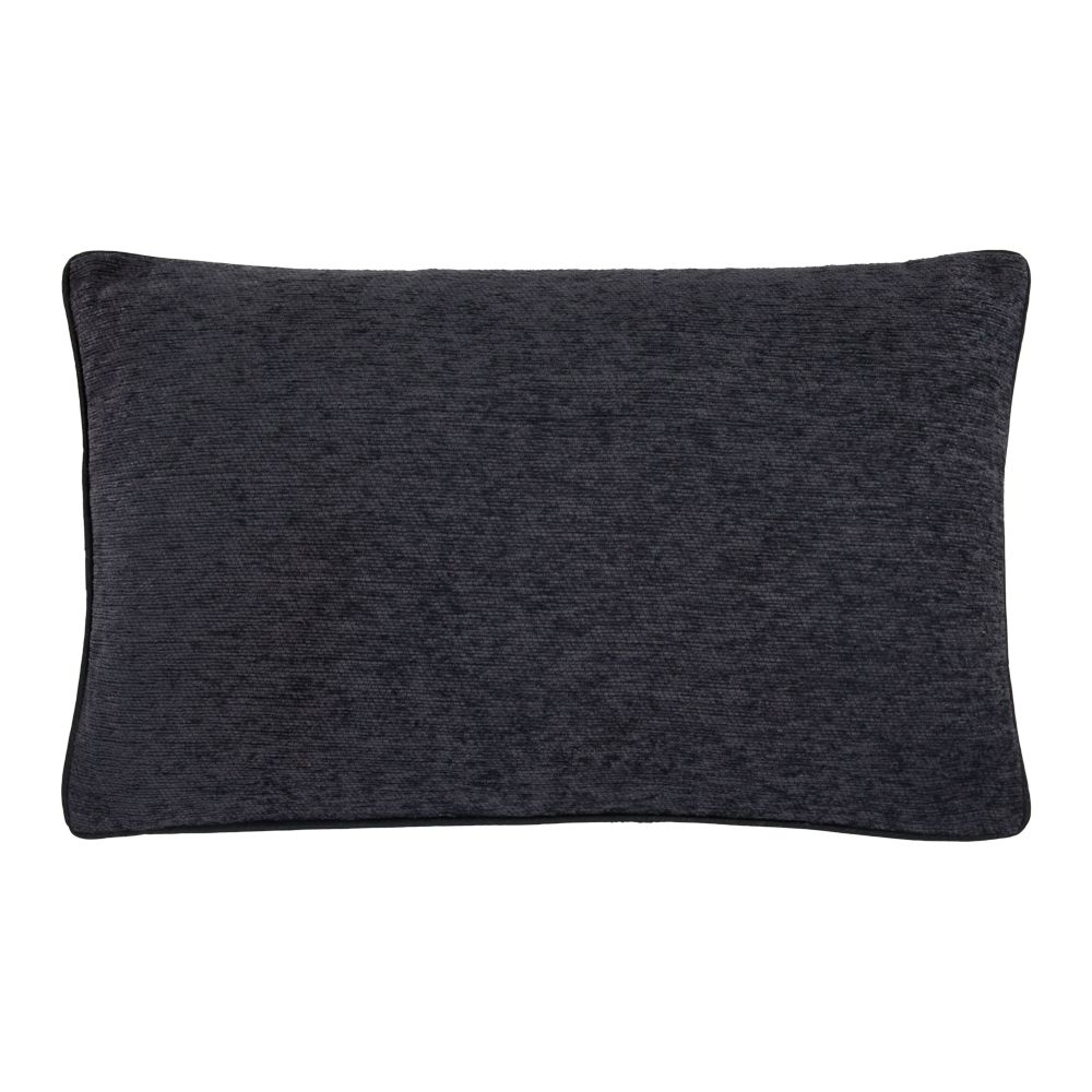 Cojín Negro Cubierta Poliéster Liso 30x 50 cm