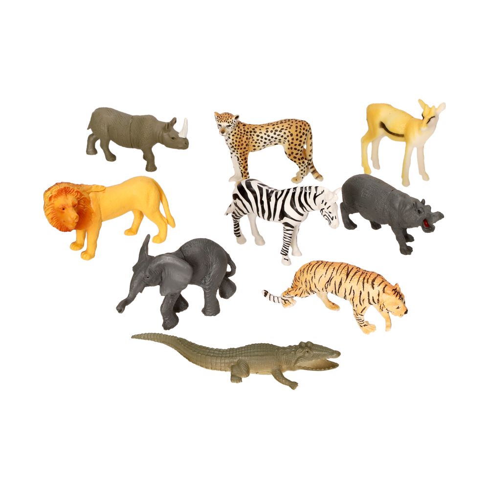 Balde de juguetes “Animales salvajes” 9 piezas