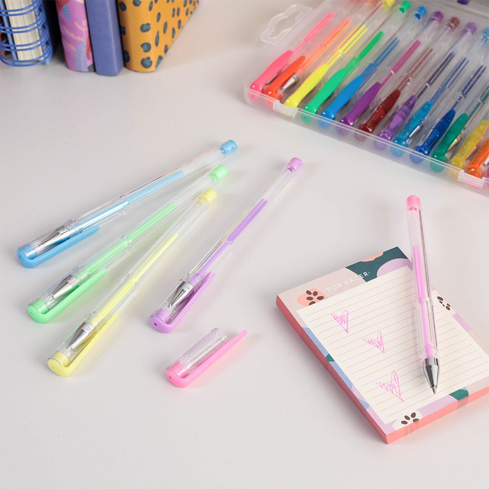 Set 30 Bolígrafos Tinta Gel Colores