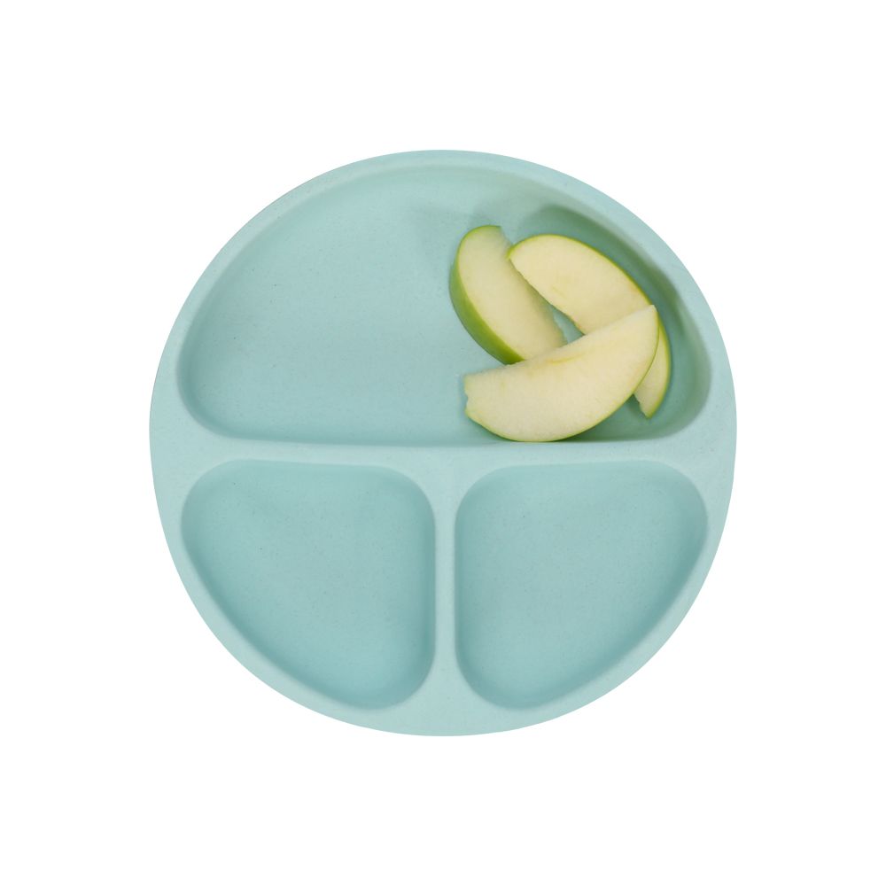 Plato de fibra de bambú con divisiones diámetro 18.5x3.2 cm