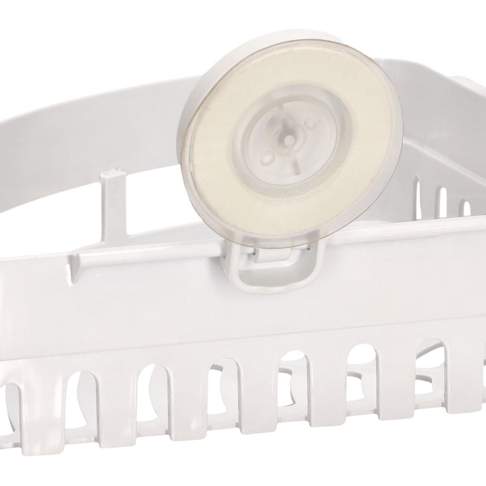 Organizador esquinero para baño con succión 25.2x25.2x12.7 cm
