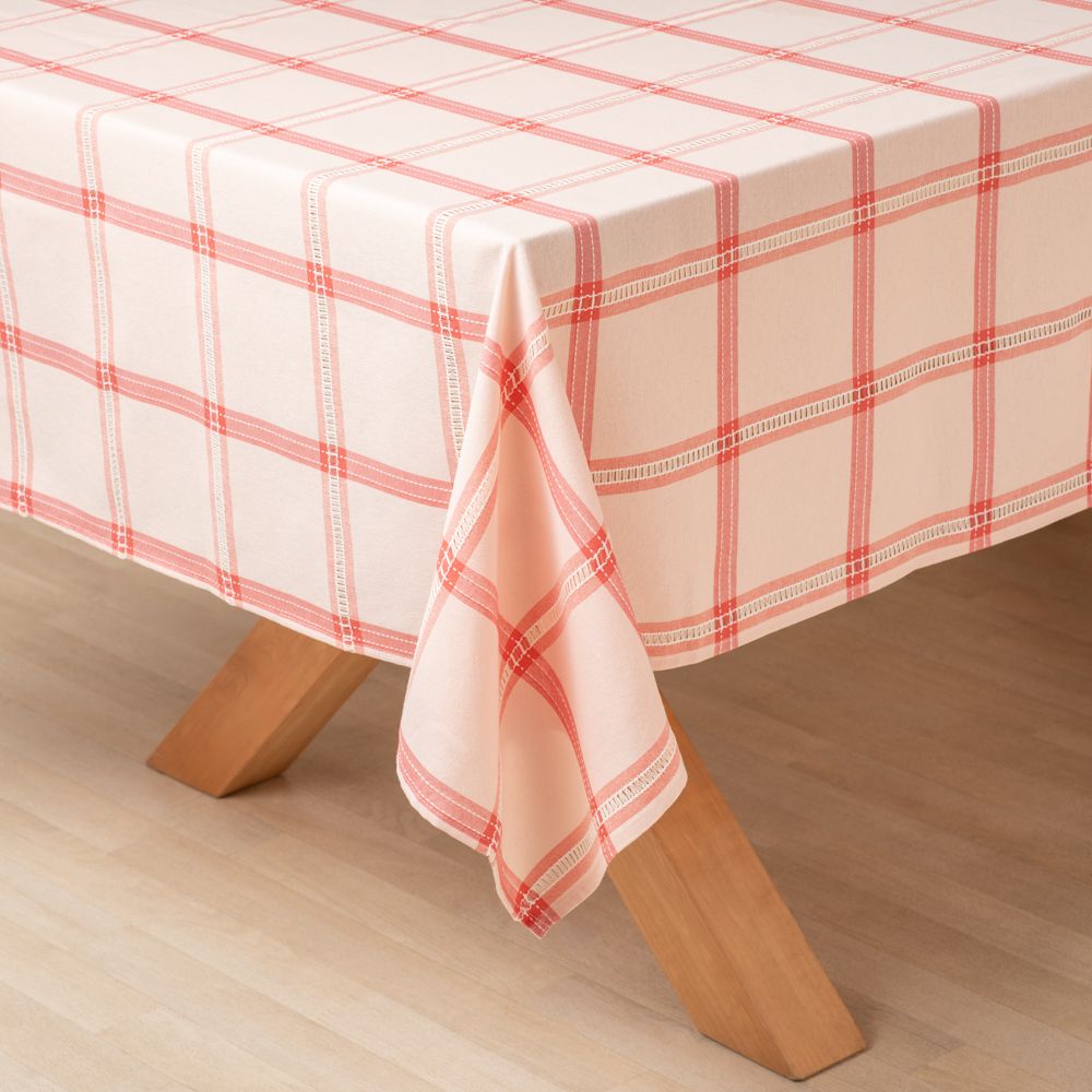 Mantel a cuadros tejido 150x210 cm