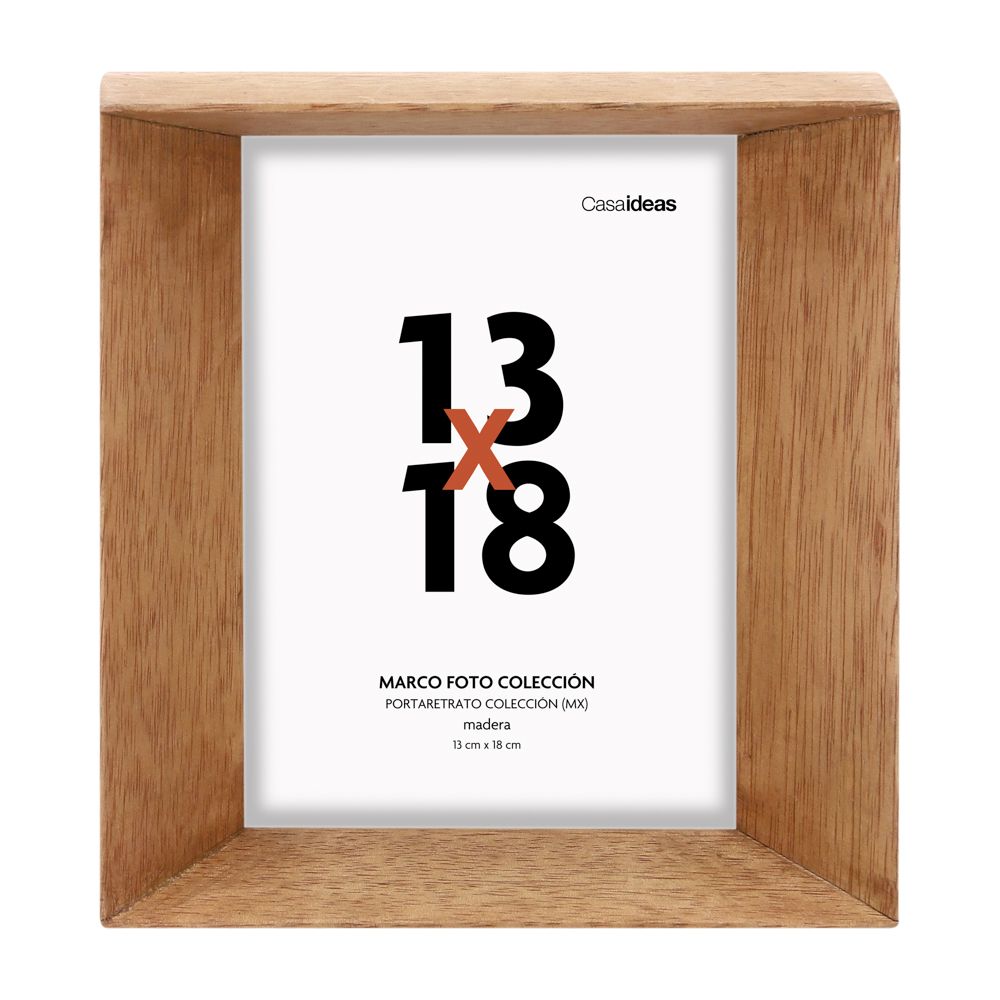 Marco de fotos de madera biselado 13x18