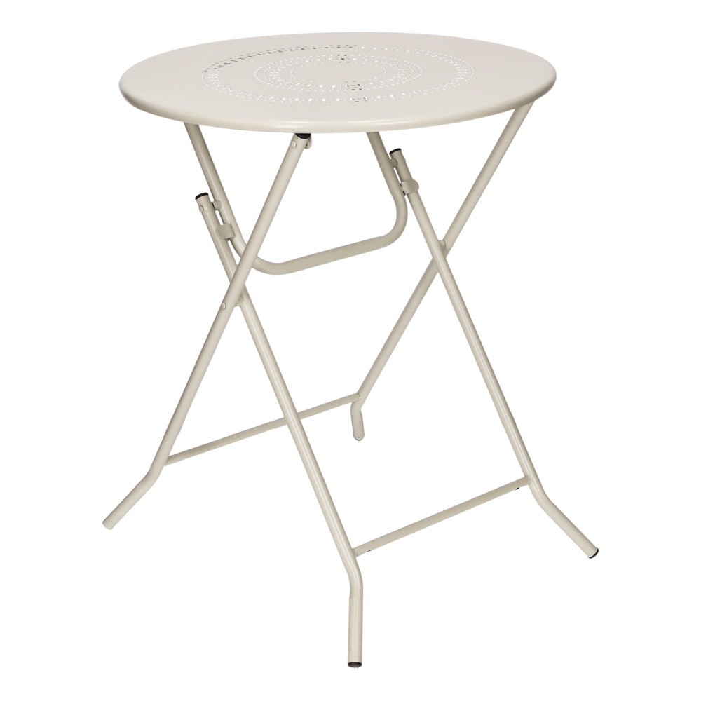 Set de mesa y 2 sillas de metal plegable