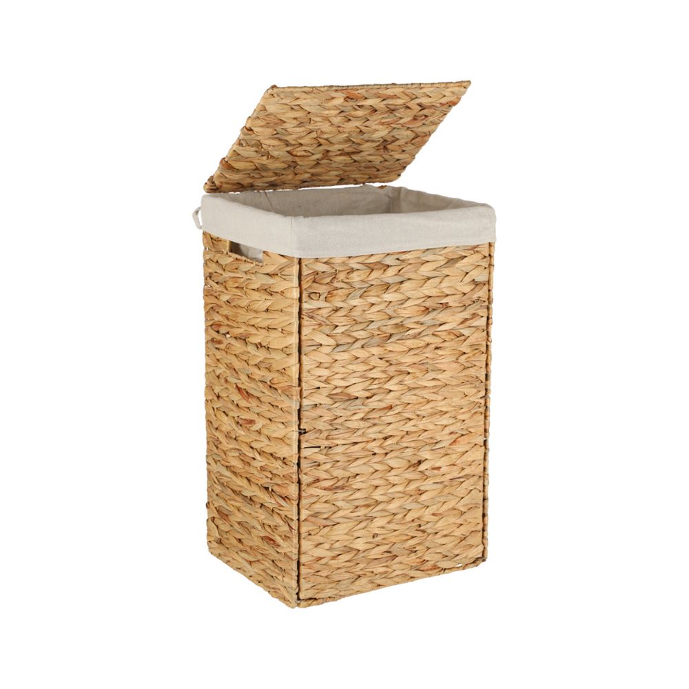 Canasto para ropa Fibra de jacinto de agua 34x25x55 cm