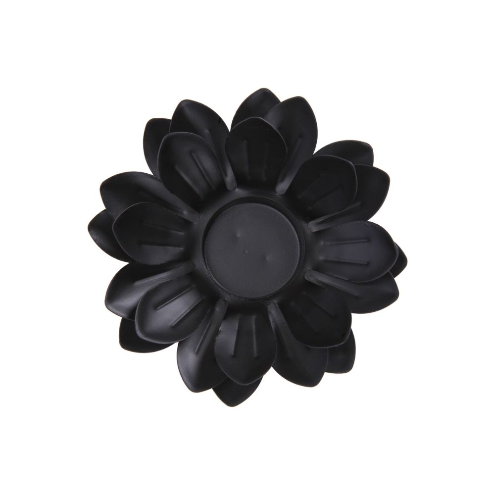 Portavela Metal Flor 15x8 cm