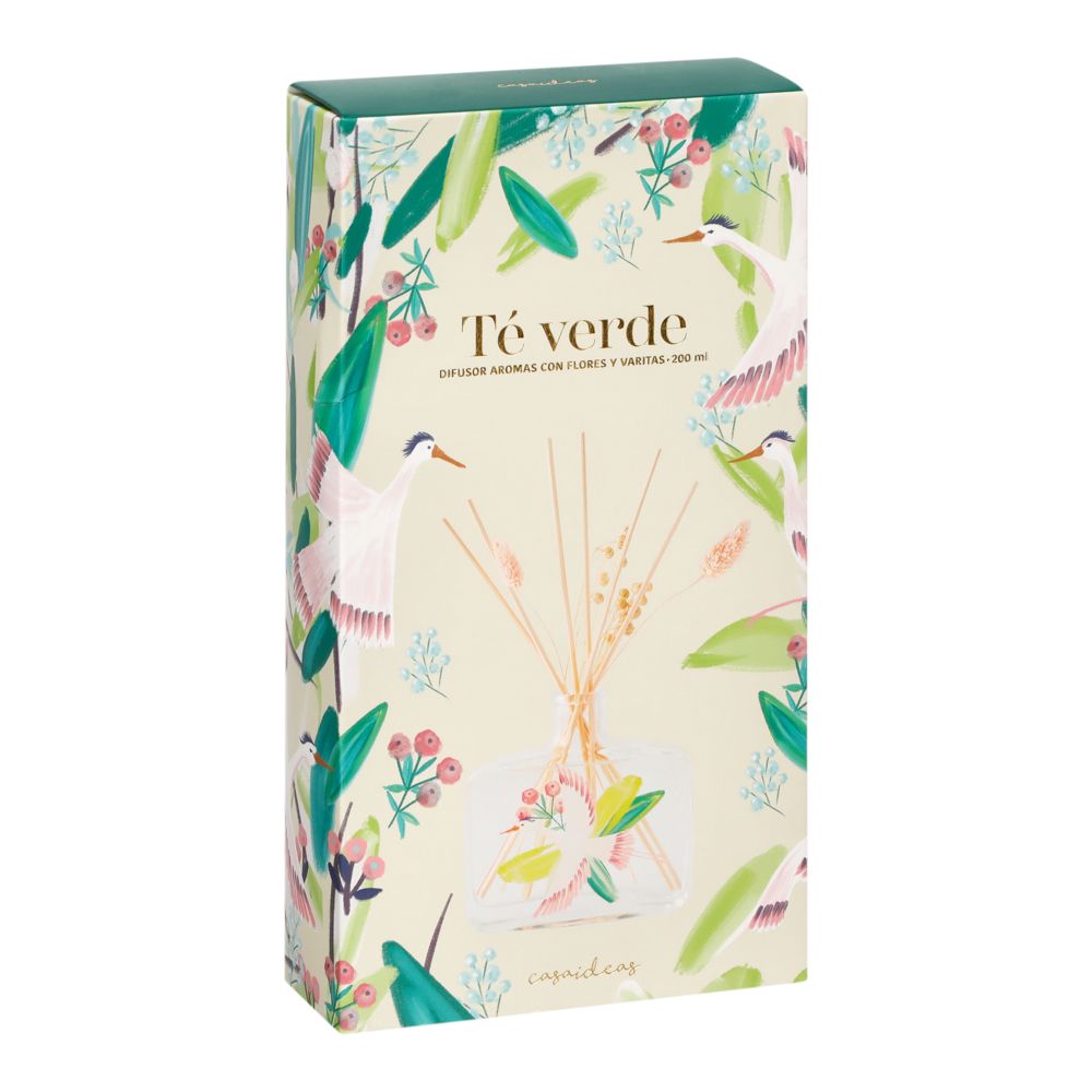 Difusor Aroma Flores y Varitas aroma Té verde 200 ml
